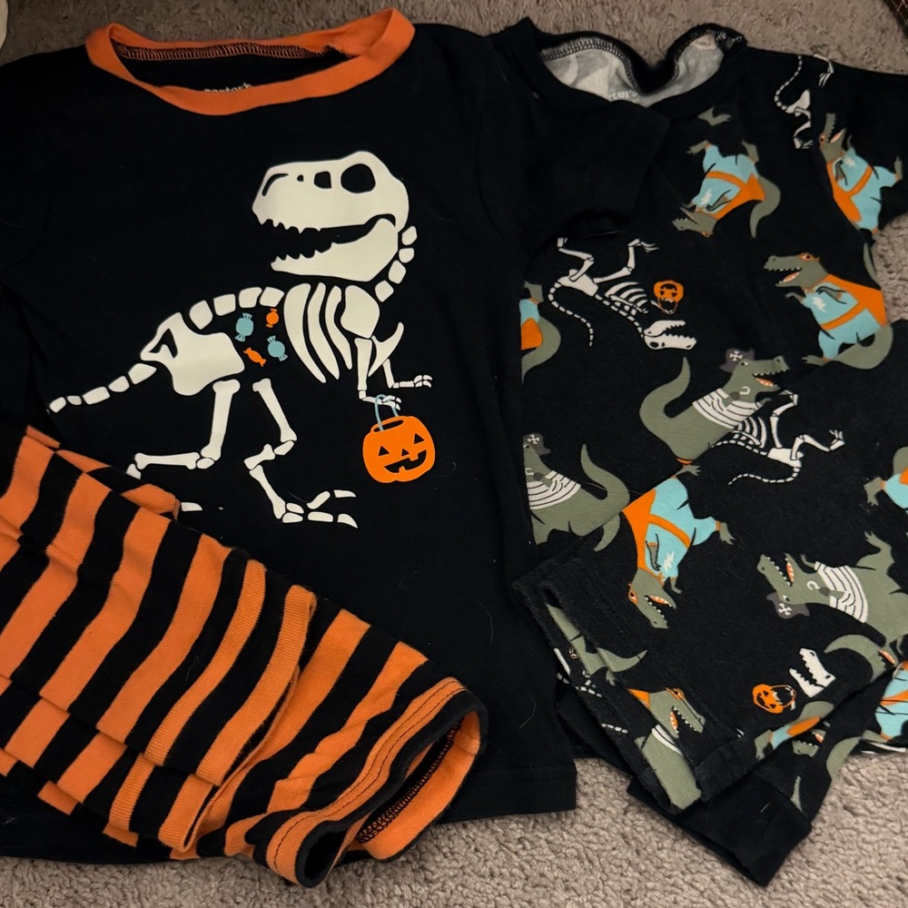 Carter's Halloween Dinosaur Set of Two Pajama Sets - Size 4T